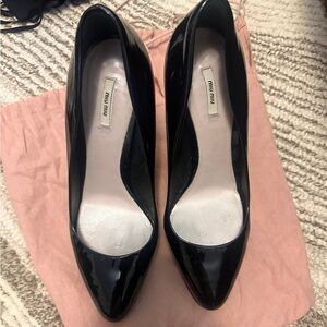 Miu Miu Glossy Black Women's Heels